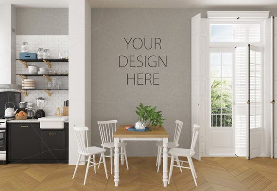 Blank Wall Mockup Art Lounge Interior Dining Room Mockup Blank Wall Mockup Art Lounge Interior Dining Room Mockup