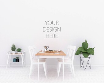 Blank Wall Mockup Black Frame Wall Art Living Room Interior Kitchen Dining Room Artwork Canvas Interior Nordic Horizontal Vertical Frame New Free Psd Mockup Templates