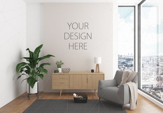 Blank Wall Mockup Art Interior Room Mockup Poster Artwork Blank Wall Mockup Art Interior Room Mockup Poster Artwork