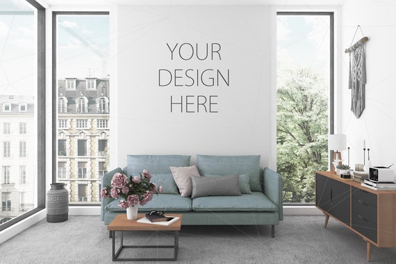 Download Blank Wall Mockup Art Pink Living Room Feminine Interior Room Etsy Yellowimages Mockups