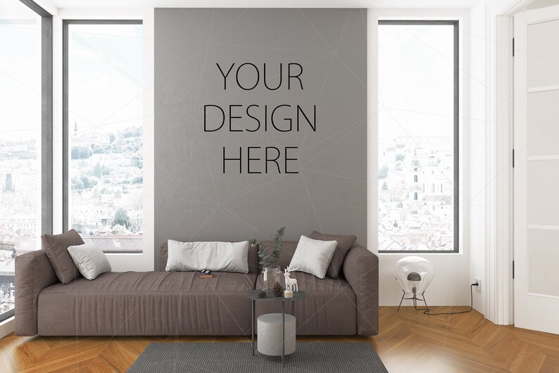 Blank Wall Mockup Art Pink Living Room Feminine Interior Room - Etsy