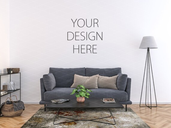 Interior Mockup Artwork Background Blank Wall Interior Etsy