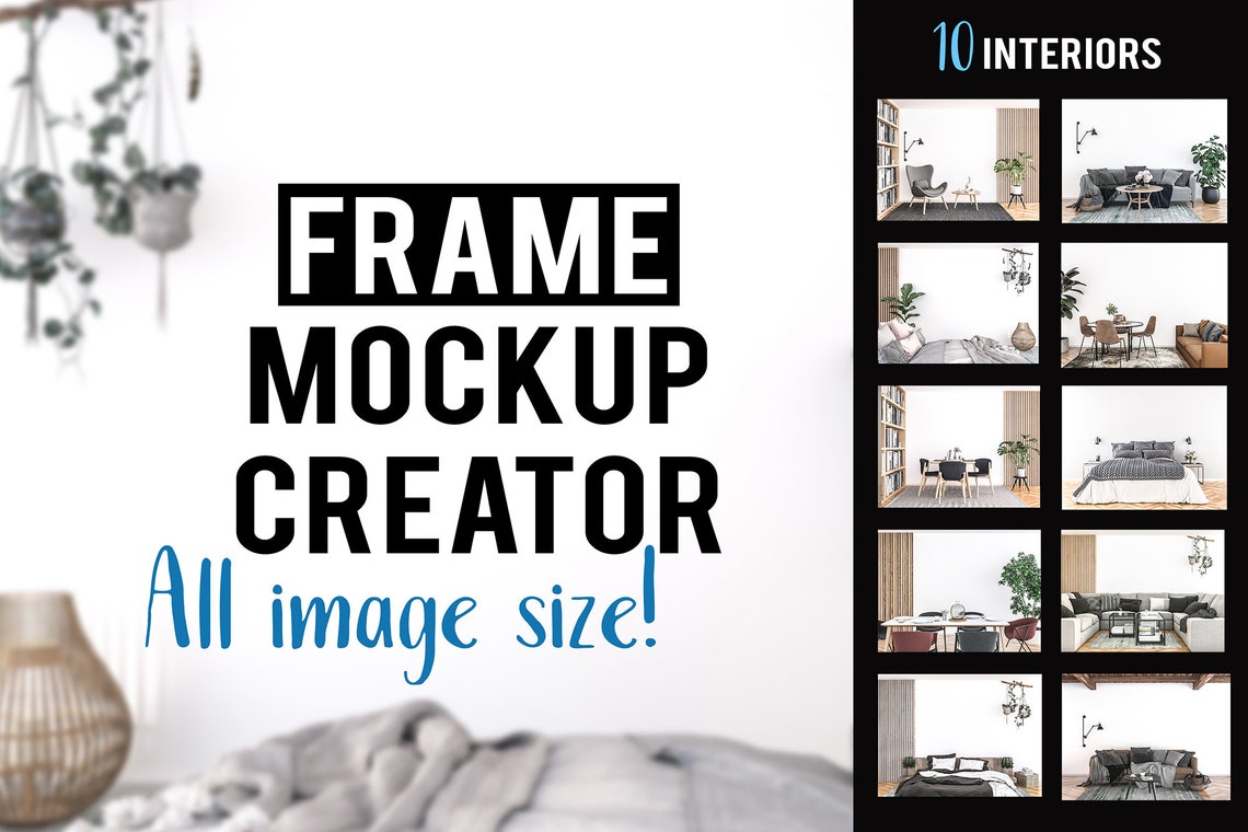 Download Frame mockup creator Canvas mockup Interior mockup Blank ...