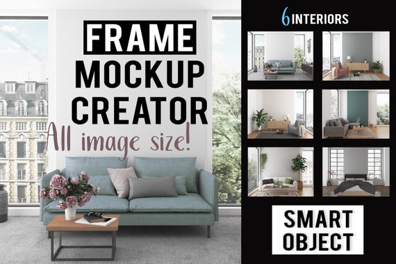 Download Interior Mockup Bundle Frame Mockup Creator All Image Size Etsy PSD Mockup Templates