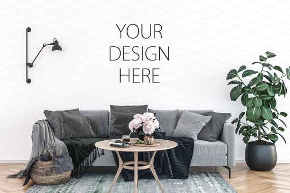 Download Interior Mockup Artwork Background Blank Wall Wall Art Etsy Yellowimages Mockups