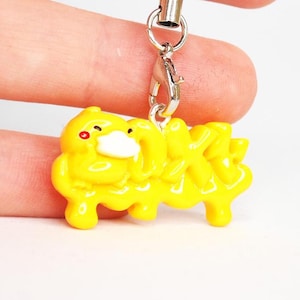 Handmade Charm, Psyduck Golduck, Lanyard Keychain Figure Accessoire Phone Accessory