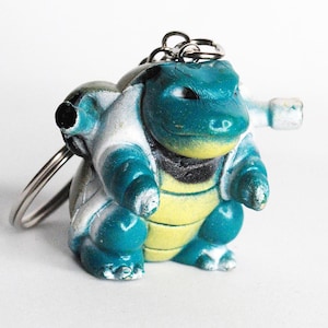 Handmade Vintage Keychain Squirtle Wartortle Blastoise Chimecho Lanyard Charm Videogame Figure Retro Gift Accessoire Pendant