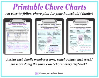 household chores etsy