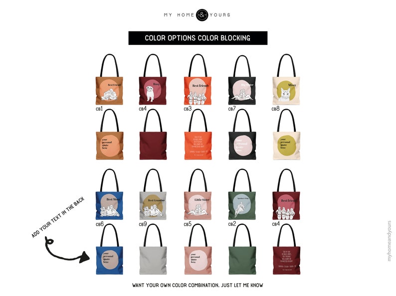 custom bags in these colors: dark Bistro green / Powder blue ;  Desert flower / matt pink ; Berry mix ; black / pistachio ; moth / watercress ; lemon drop ; Orangeade; Strong blue / blue fox; Chutney / sun orange; Powder blue Terrazzo; Spicy Mustard