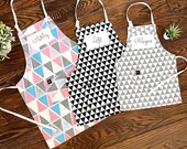 Personalised monogram name Kitchen aprons, matching for the whole family! A prefect gift for a housewarming, Friends, grandparents, ...