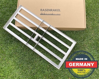 Premium Rasenrakel XL-120 in Stainless Steel | Original RISISANI Made in Germany | Lawn Leveling Rake