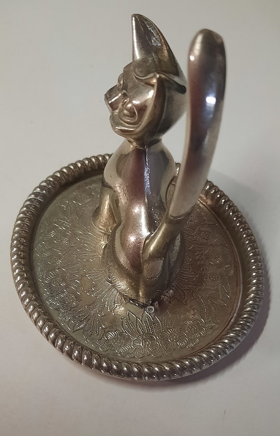 Silver Plated Cat Ring Holder and Tray - Made in … - image 2