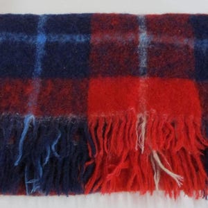 Onkaparinga Decke, Vintage Tartan Karo Mohair Wollmischung Schoßdecke - 98 cm x 88 cm