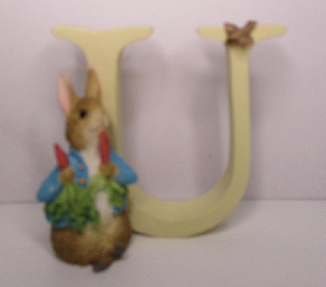 Peter Rabbit Raddishes Beatrix Potter Alphabet Figurine – Peter Rabbit 'U' With Radishes - Etsy