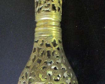 Vintage Brass Filigree Lamp Base - Approx 52cm High