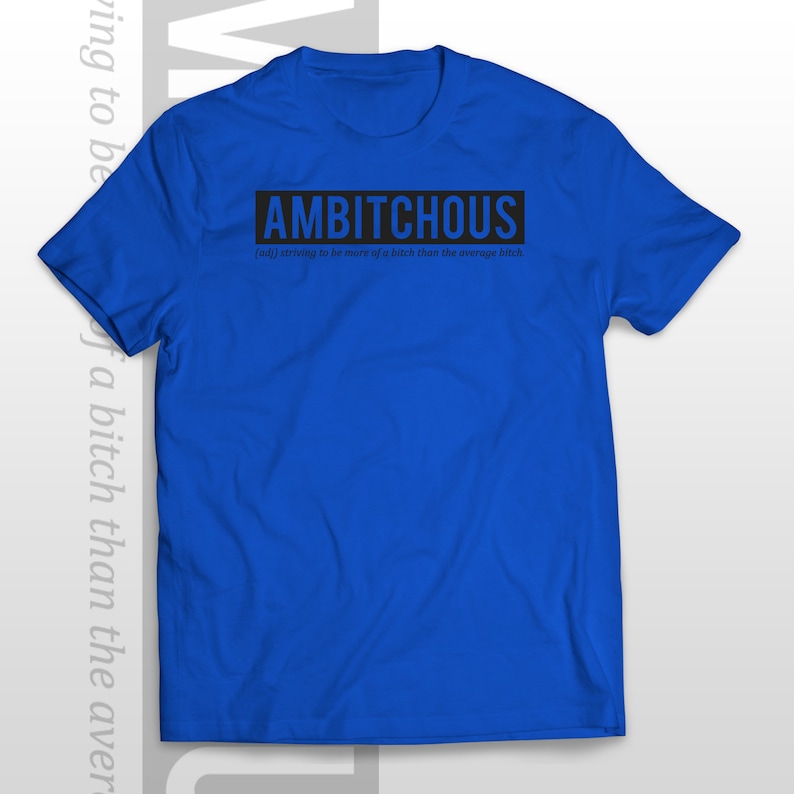 Ambitchous Cool New Words Slang Cute Women Tshirt Etsy