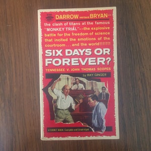 Vintage Book Six Days Or Forever Ray Ginger Signet Paperback Scopes Trial Law Evolution