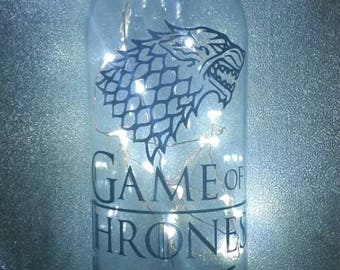 Game of Thrones themed light up bottle