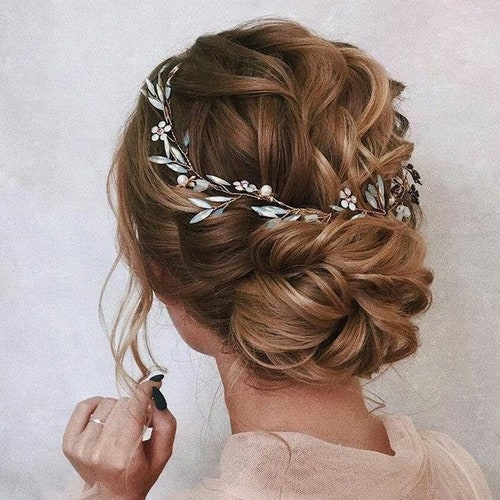 Red Hair Piece Red Hair Vine Red Headpiece Leaf Hair Vine Etsy