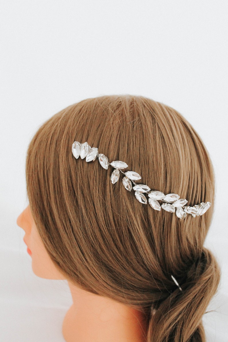 Crystal Hair Vine Bridal Headpiece Crystal Headpiece Wedding Etsy