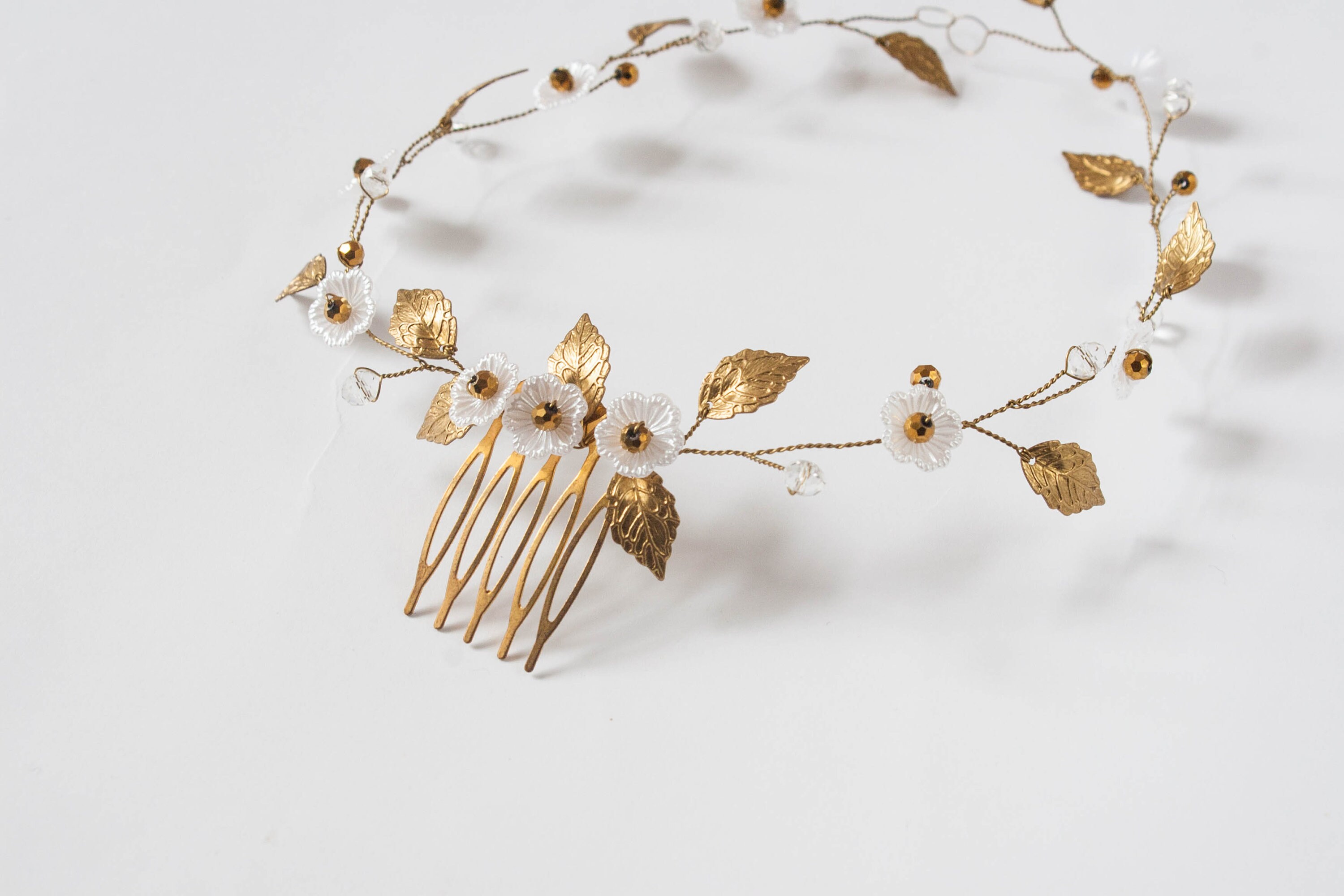 Hair wreath Prom hair accessory Hair Vine Bridal Headpiece Etsy