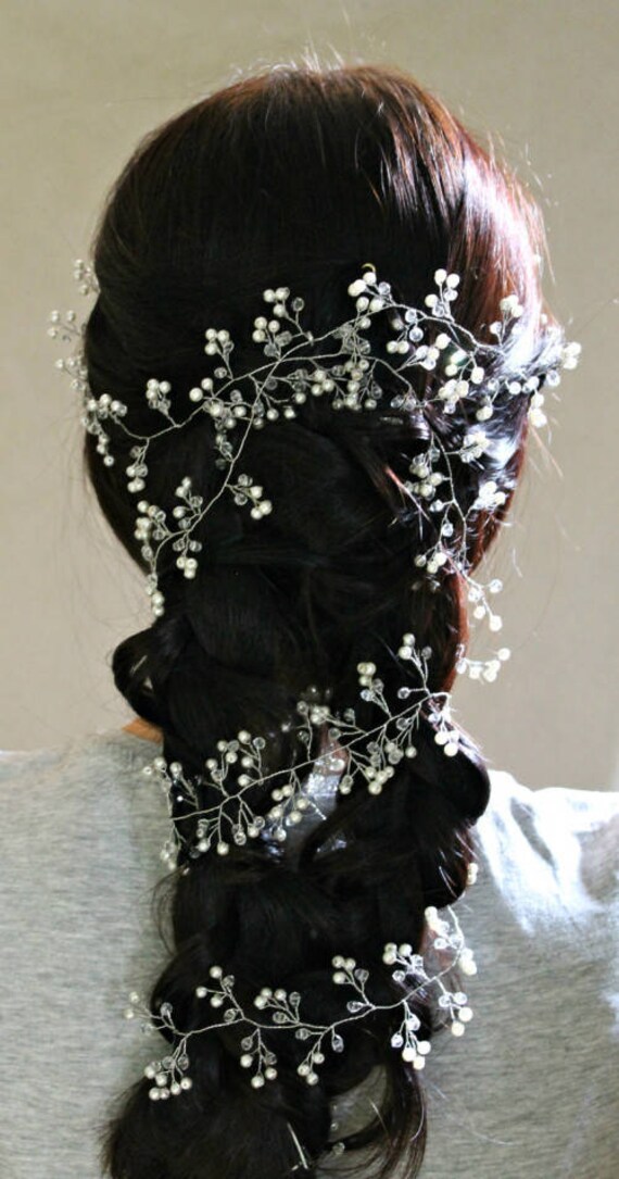 Bridal Hair Vine Long Hair Vine Wedding Hair Accessories Etsy