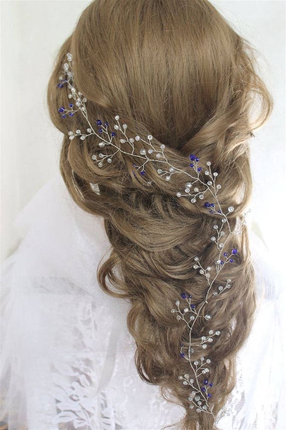 Prom Hair Headband Bridal Wreath Halo Silver Headpiece Wedding Etsy