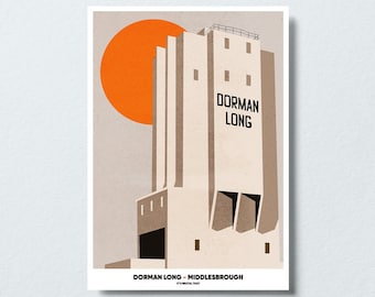 Dorman Long Poster, Brutalist Poster, Middlesbrough Dorman Long Print