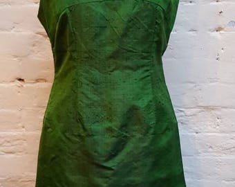 1960s Shantung raw silk suit. UK size 8