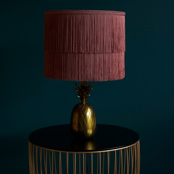 Luxury Tassel Fringing Lampshade Dusk Pink Handmade Deluxe Luxury Tassel Fringing Lampshade Dusk, How To Add Tassels Lampshade