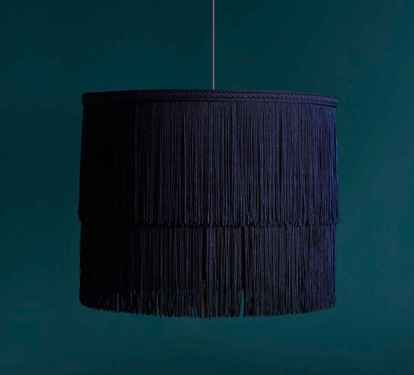 Luxury Tassel Fringing Lampshade Navy // Handmade Deluxe Etsy New Zealand
