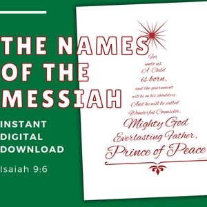 Christmas Tree Scripture Printable | Isaiah 9:6 | Red Christmas Tree ...