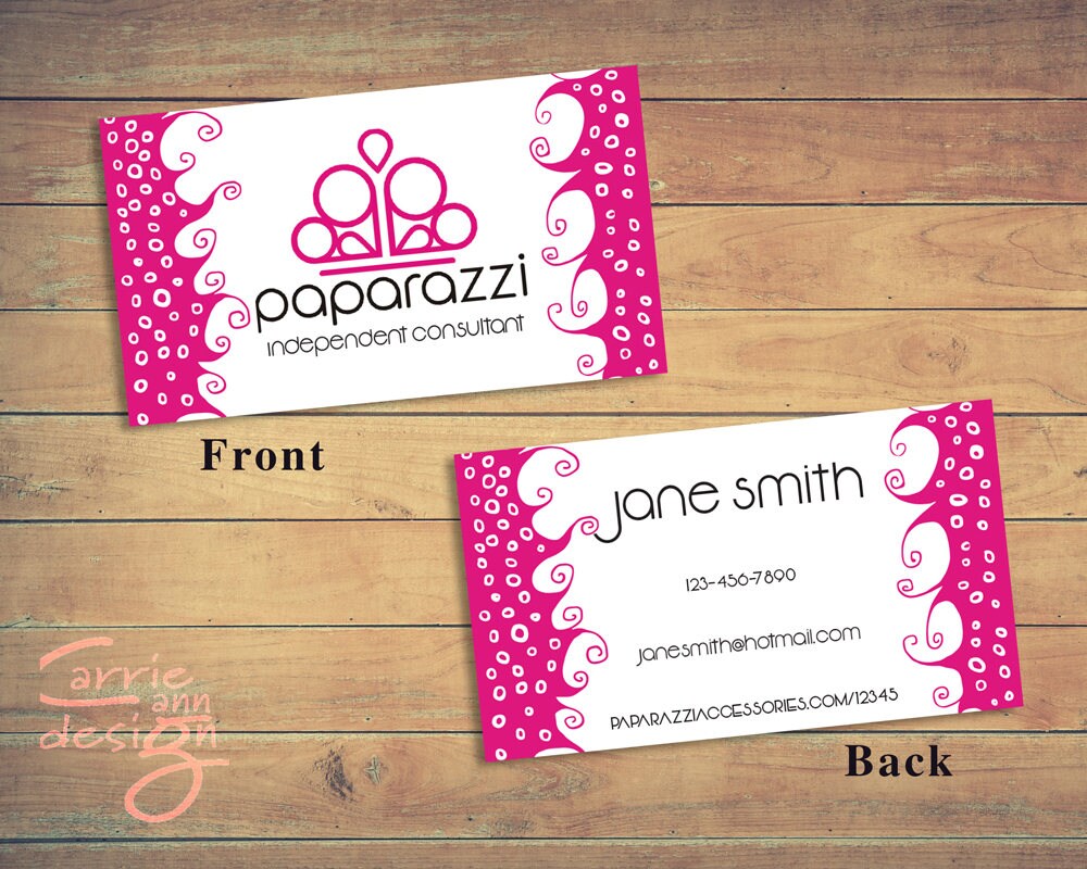 Paparazzi Business Card Custom Paparazzi Accessories Business | Etsy