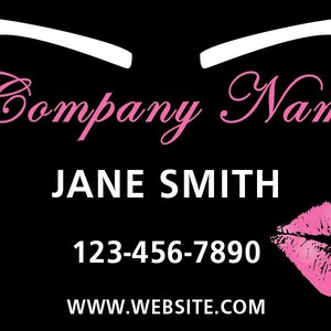 Microblading business card lips eyebrows printable | Etsy