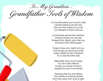 Grandfather's Tools of Wisdom Poem Printable