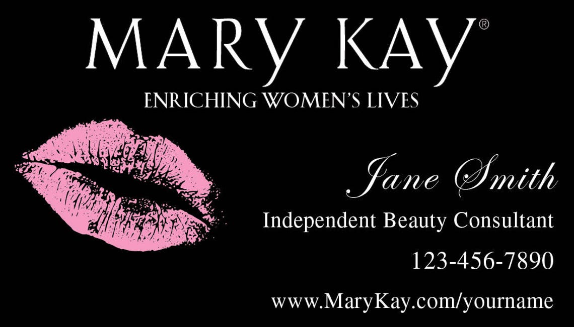 Mary Kay Business Cards, Printable, Lips, Pink, Custom, Make-up ...