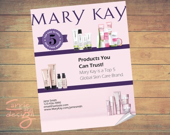 Mary Kay Top 5 Global Skin Care Brand, flyer, brochure, afdrukken, downloaden, custom,