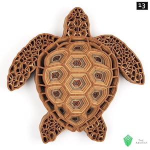 Scroll saw pdf,  Multilayered Geometric Wall Art &#39;Turtle&#39; Geometry, For Scroll saw Cut CnC  Instant Download, Vector Files AI, DWG, SVG, pdf