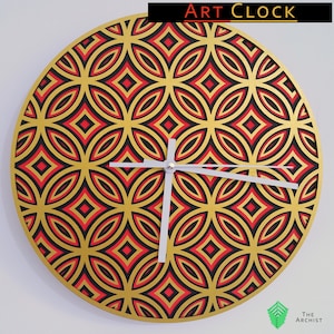 32) Multilayered Geometric Wall Art Clock Geometry, For Laser Cut CnC  Instant Download, Vector Files AI, DWG, DFX,.