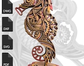Layered Seahorse Laser Cut File, 3D Mandala SVG (Digital Download)