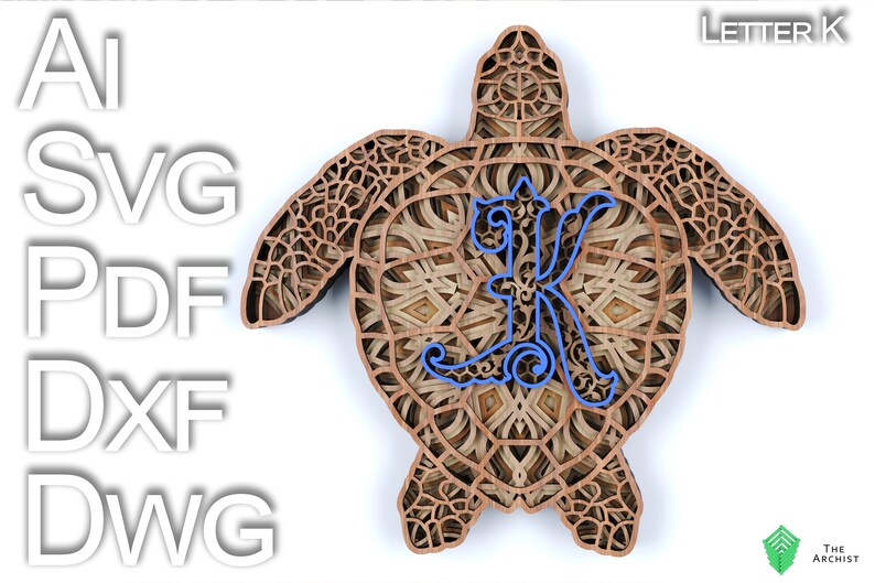 Download Multilayered Svg 3d Mandala Svg For Laser Cut Cnc 140 Cricut Files Alphabets Svg Turtle Svg Letter K Monogram Svg Layered Svg Embellishments Paper Party Kids Vadel Com