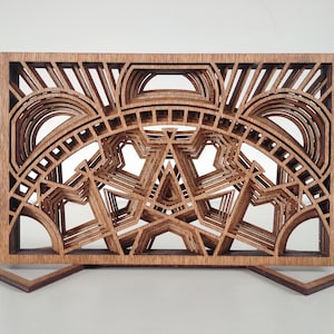 Peek 2.0, Multilayered Geometric Free Standing Sculpture, For Laser Cut CnC  Instant Download, Vector Files Ai,Dwg,Dxf and Svg