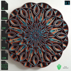 Laser Cut file, Geometric Wall Art, cnc file, Instant Download, 3d layer svg, Laser cut, turtle wall art, AI, DWG, DFX, (03)