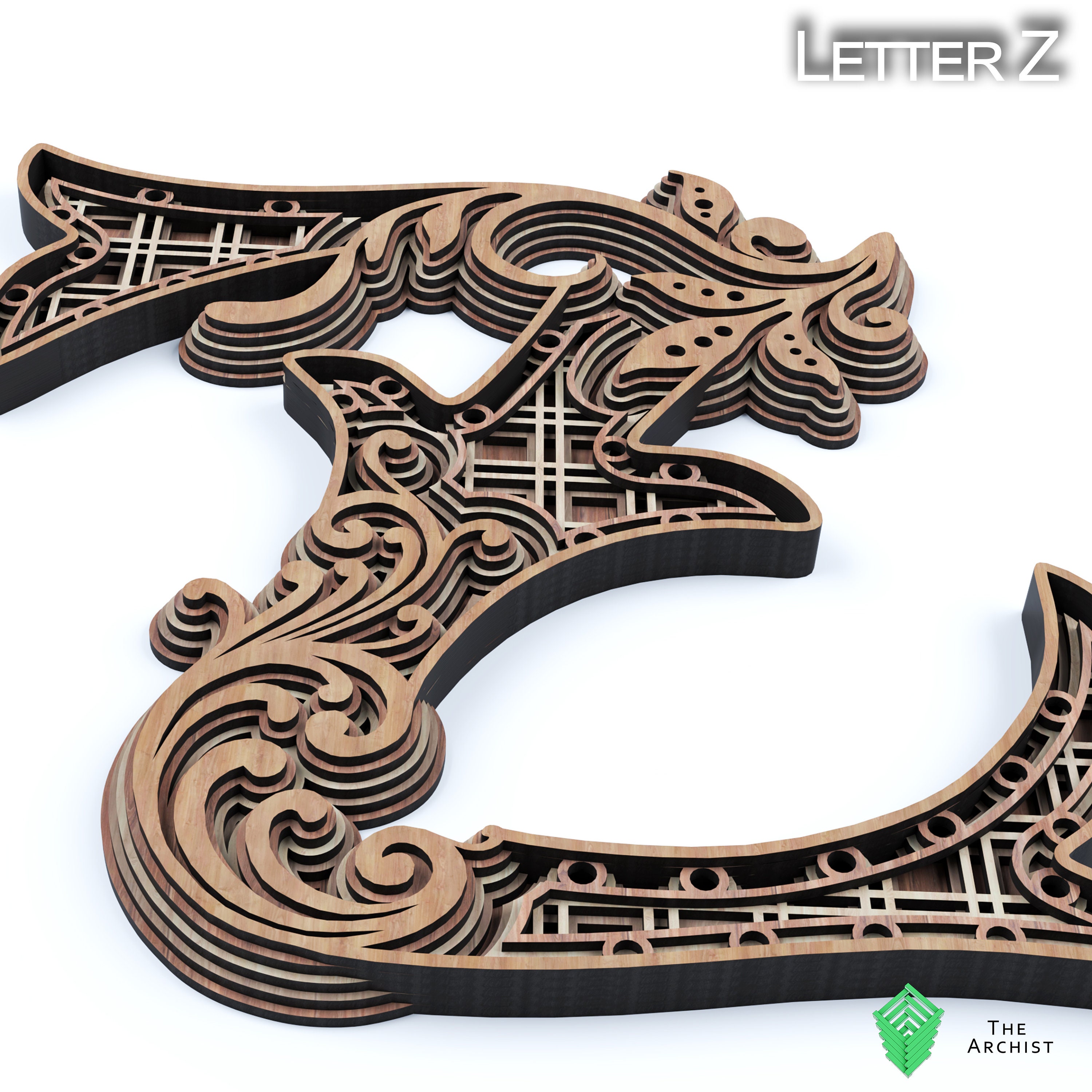 126 Multilayered Svg Alphabets Svg 'letter Z' Svg - Etsy UK