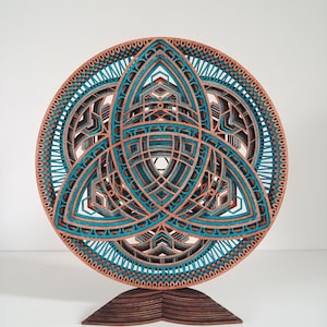 The Endless Hypnotic Triquetra, A Multi-layered Laser Cut , For Laser Cut CnC  Instant Download, Vector Files Ai,Dwg,Dxf and Svg