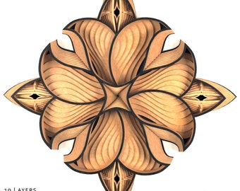 Mandala Wall Art 3D Layered – SVG | Cricut, Glowforge, Laser Cut, CNC