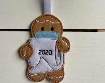 Scrub Dr GP Anaesthetist gingerbread hanging decoration Scrub Nurse