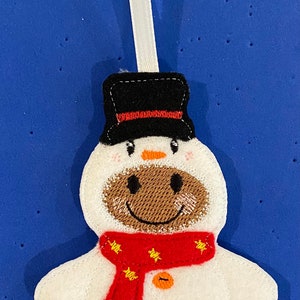 Snowman Dress Up Ginger, Gingerbread Felt Ornaments/Christmas/Boy/Gift Tag