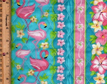 Pre Quilted ,Double-faced, Flamingo'sListed @ 1/2 yard 18"x 43"