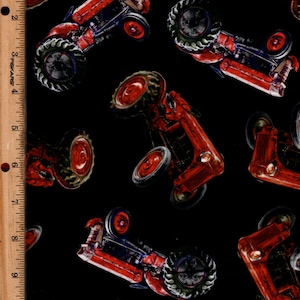 Farm Tractors,Massey Ferguson, Listed @  1/2 yard 45&quot; wide 100% cotton CD2592